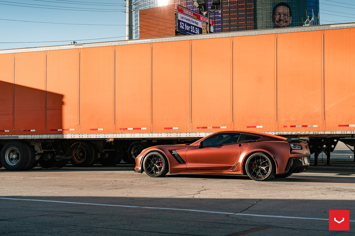 19/20" Vossen HF5 Satin Black 19x10 20x12 Concave Wheels Rims Fit Chevrolet Corvette C7 Z06 Grand Sport