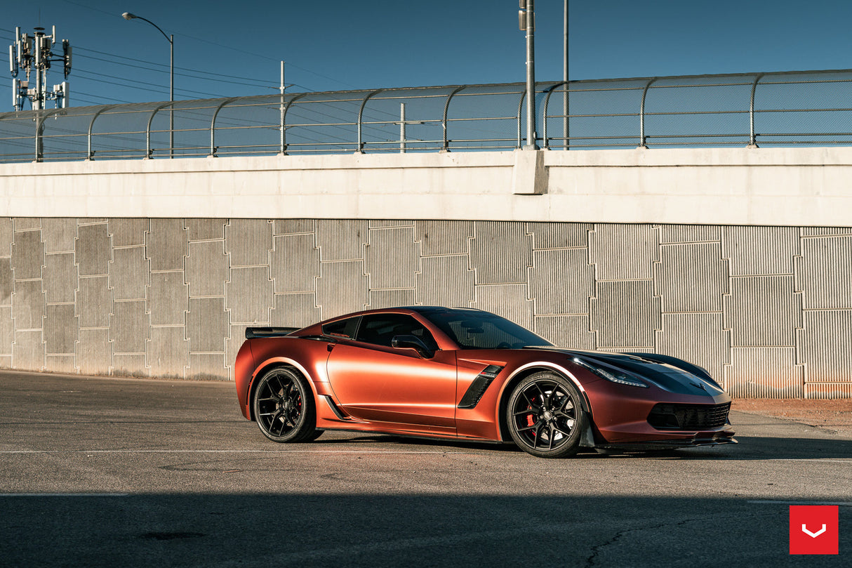 19/20" Vossen HF5 Satin Black 19x10 20x12 Concave Wheels Rims Fit Chevrolet Corvette C7 Z06 Grand Sport