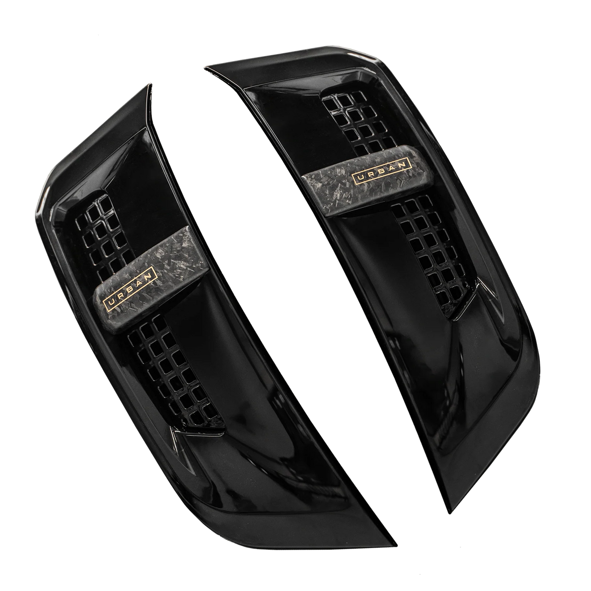 Urban gloss black and forged carbon side vents for Defender OCTA