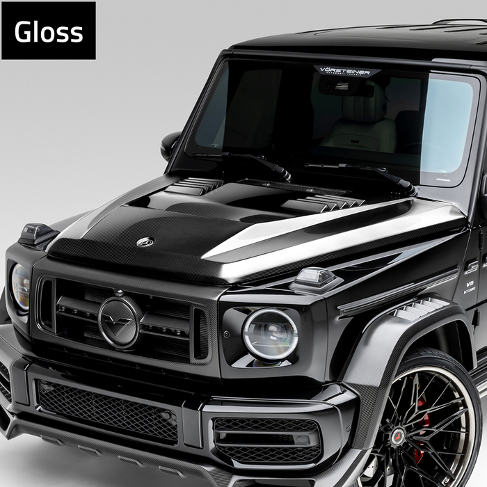 Vorsteiner Bonnet Glossy Carbon Fiber PP 2x2 Fits Mercedes G63 AMG