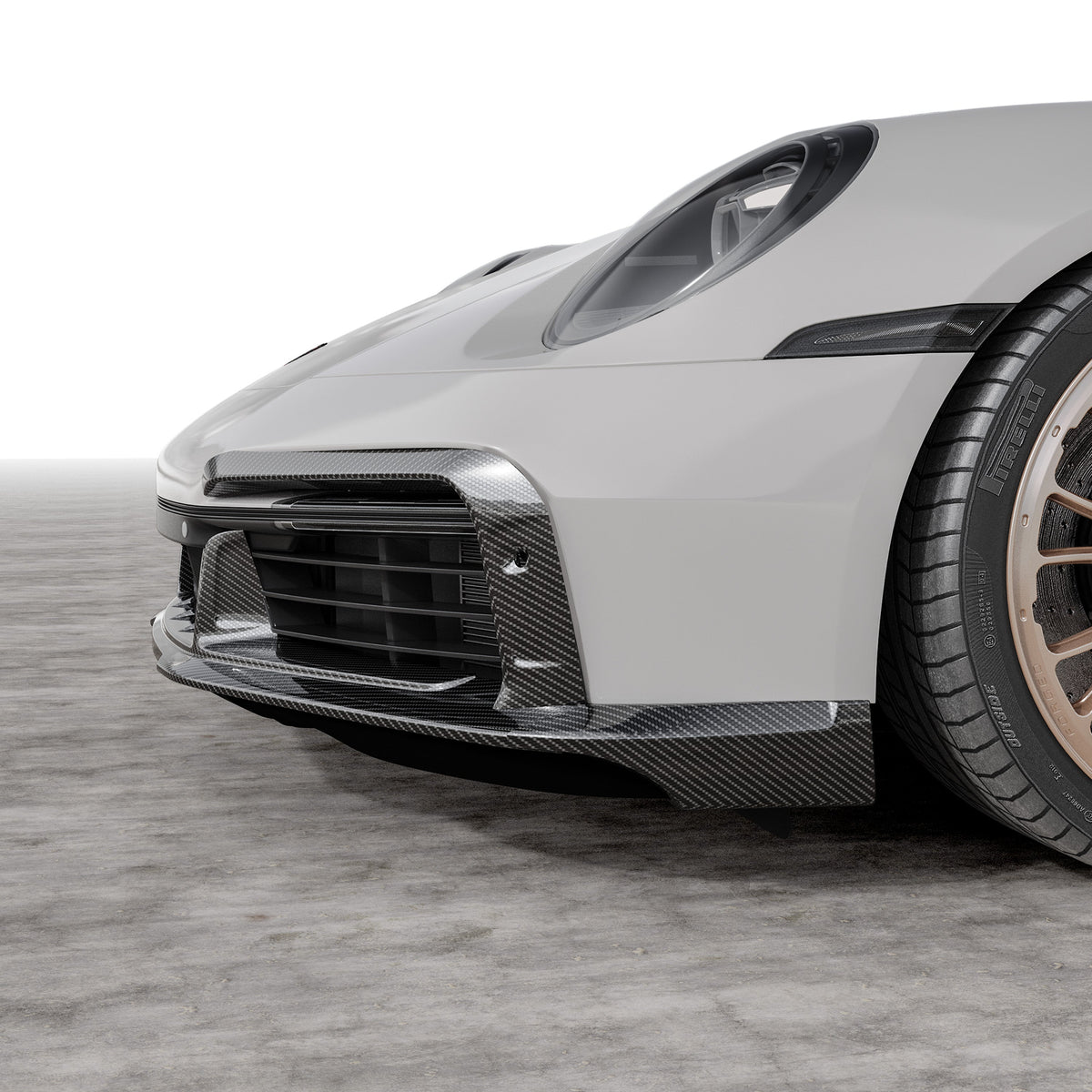 Vorsteiner Front Spoiler w/ Side Fins for Porsche 911 Turbo / Turbo S - view 3