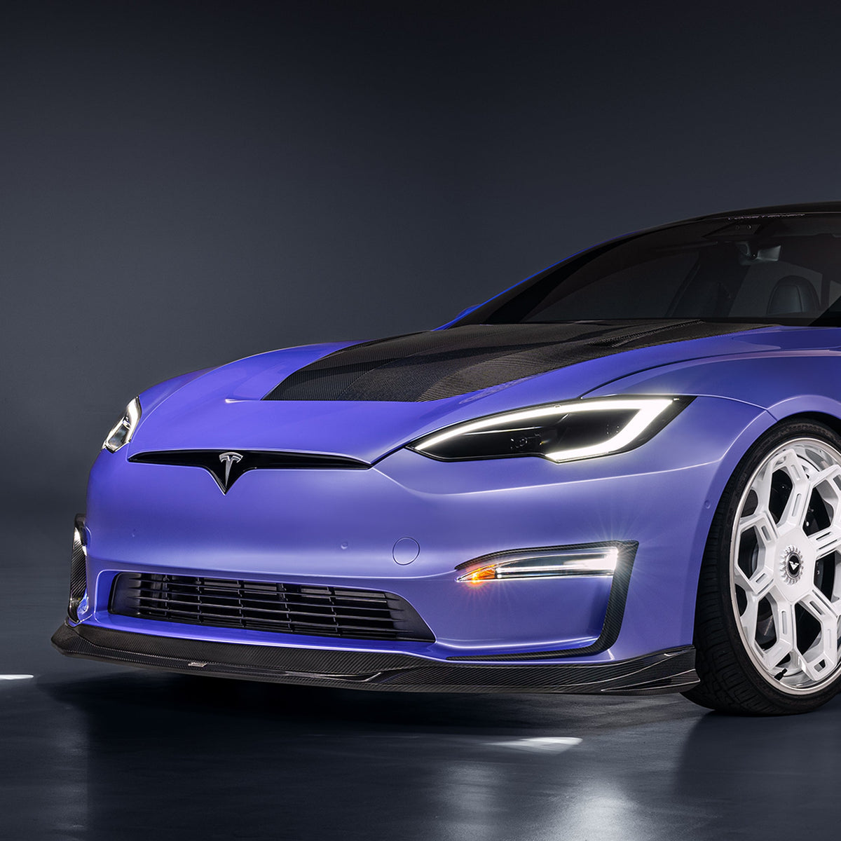 Vorsteiner Front Spoiler for Tesla Model S Plaid - view 6