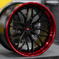 Vossen S21-02 3-Piece - Gloss Black / Vossen Red