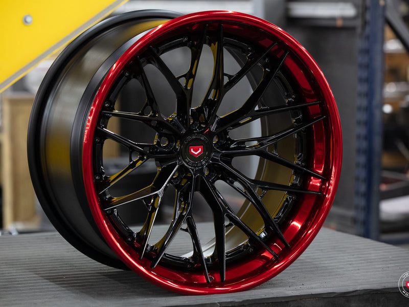 Vossen S21-02 3-Piece - Gloss Black / Vossen Red