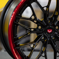 Vossen S21-02 3-Piece - Gloss Black / Vossen Red