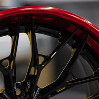 Vossen S21-02 3-Piece - Gloss Black / Vossen Red