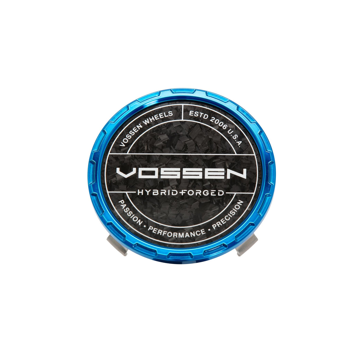 Vossen Hybrid Forged Carbon Billet Sport center cap Fountain Blue / Forged Carbon Insert – view 2