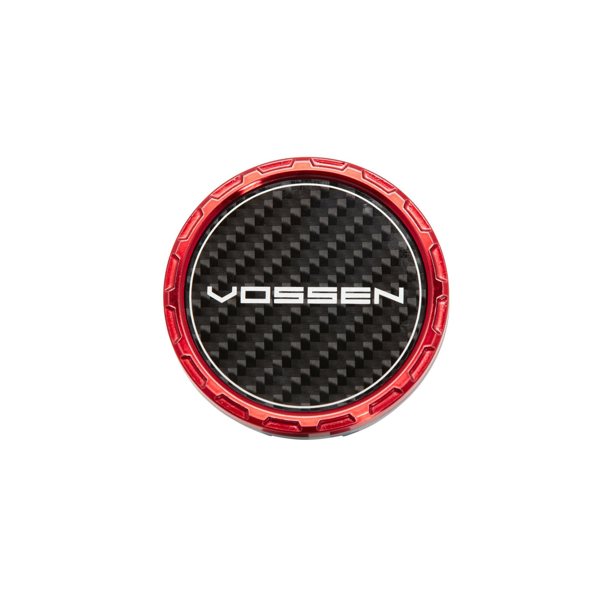 Vossen Classic Carbon Billet Sport center cap Vossen Red / Twill Weave Carbon Insert – view 2