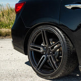 22" Vossen HF1 Black 22x9.5 22x9.5 1308 Concave Wheels Rims Fits Chevrolet Subur