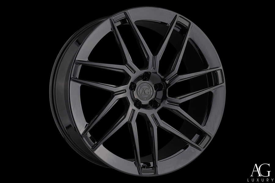 AG Luxury Aero.35 gloss black monoblock forged wheel - view 2