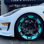 Tesla Model 3 on AG Luxury Aero.55 forged wheels in gloss black finish - view 3