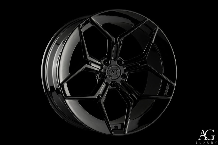 AG Luxury Aero.56 gloss black monoblock forged wheel - view 2