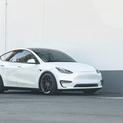 Tesla Model Y on AG Luxury Aero.56 forged wheels in gloss black finish