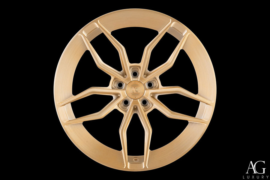 AG Luxury Aero.64 brushed champagne monoblock forged wheel