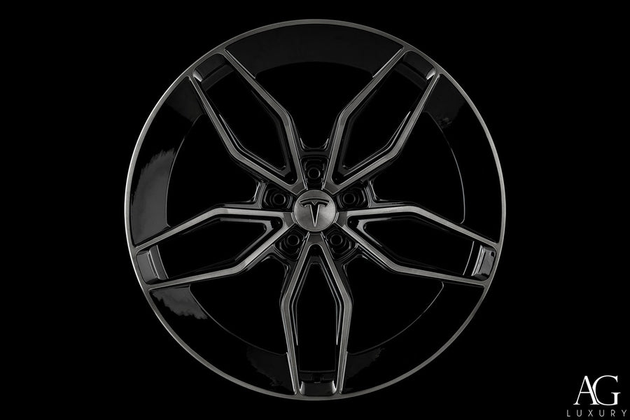 AG Luxury Aero.64 brushed gloss black grigio monoblock forged wheel