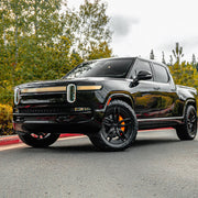 Rivian R1T on AG Luxury Aero.64 forged wheels in matte black finish
