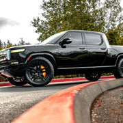 Rivian R1T on AG Luxury Aero.64 forged wheels in matte black finish - view 2