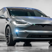 Tesla Model X Plaid on AG Luxury Aero.64 forged wheels in brushed / gloss black finish - view 2