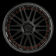 AG Luxury AGL10 gloss black carbon fiber 3-piece forged wheel