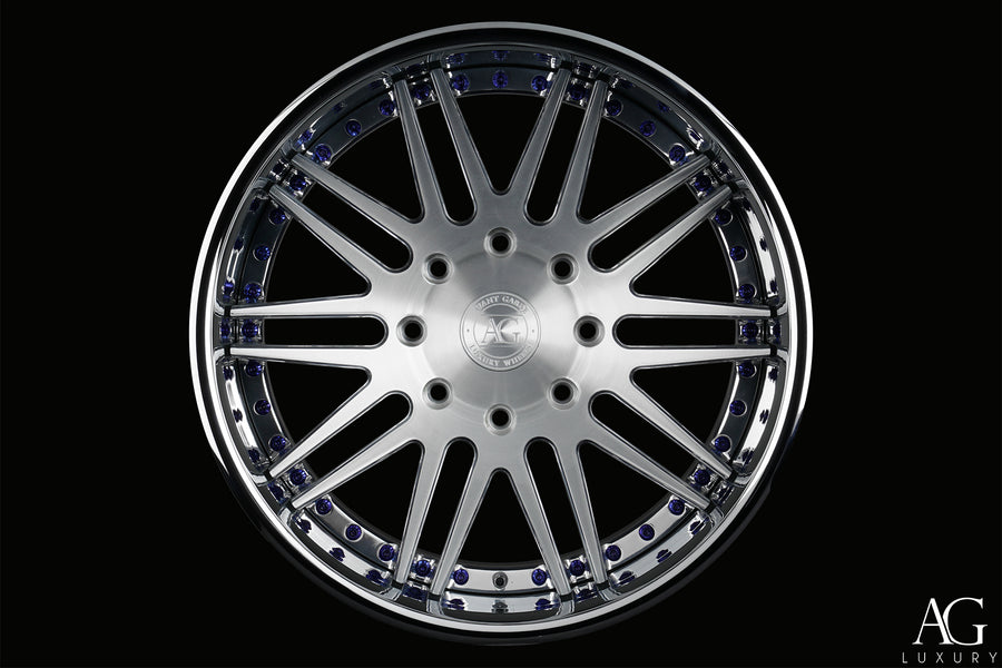 AG Luxury AGL10 brushed chrome forged wheel