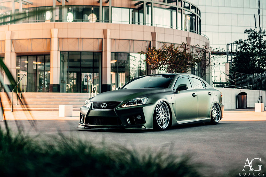 Lexus IS F on AG Luxury AGL10 forged wheels in brushed / polished finish