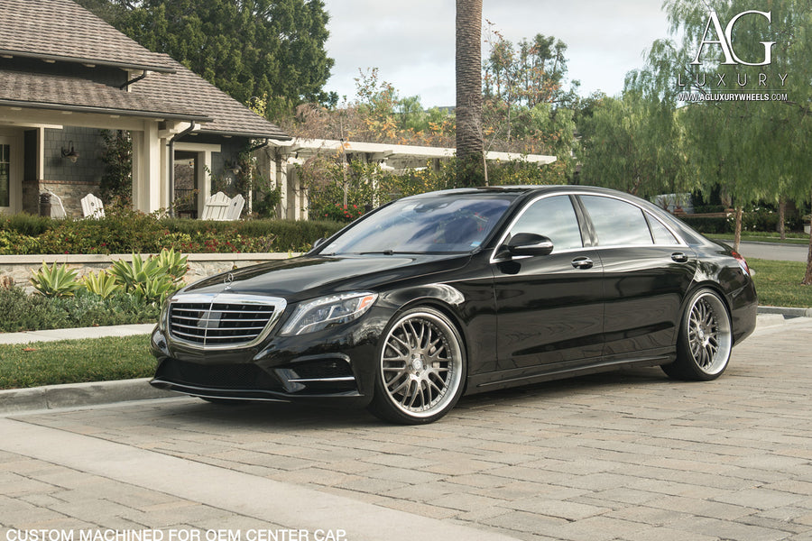Mercedes-Benz S550 on AG Luxury AGL10 forged wheels in brushed / grigio finish