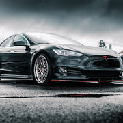 Tesla Model S on AG Luxury AGL10 forged wheels in polished / chrome finish