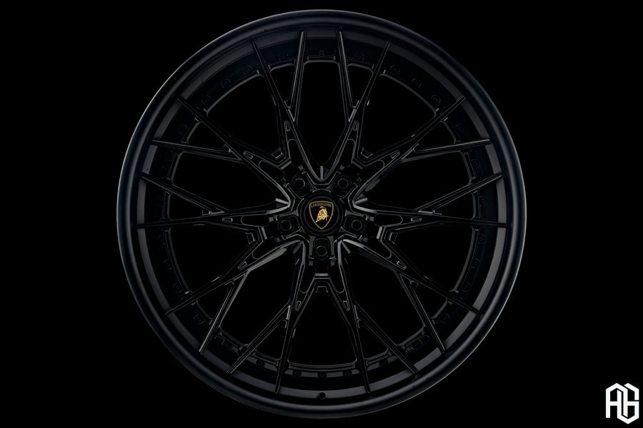 AG Luxury AGL101 gloss black matte black forged wheel
