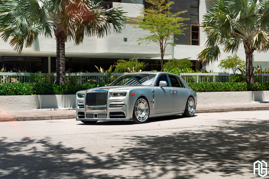 Rolls-Royce Phantom on AG Luxury AGL105 forged wheels in brushed finish
