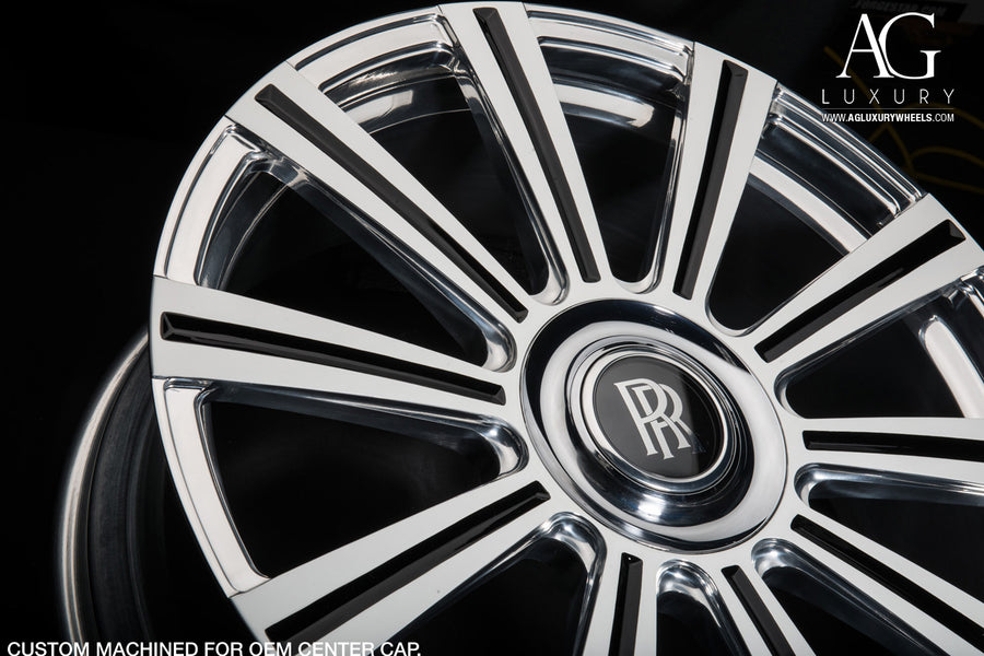AG Luxury AGL11 polished gloss white monoblock forged wheel