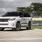 Lexus LX570 Wald on AG Luxury AGL11 forged wheels in gloss black finish