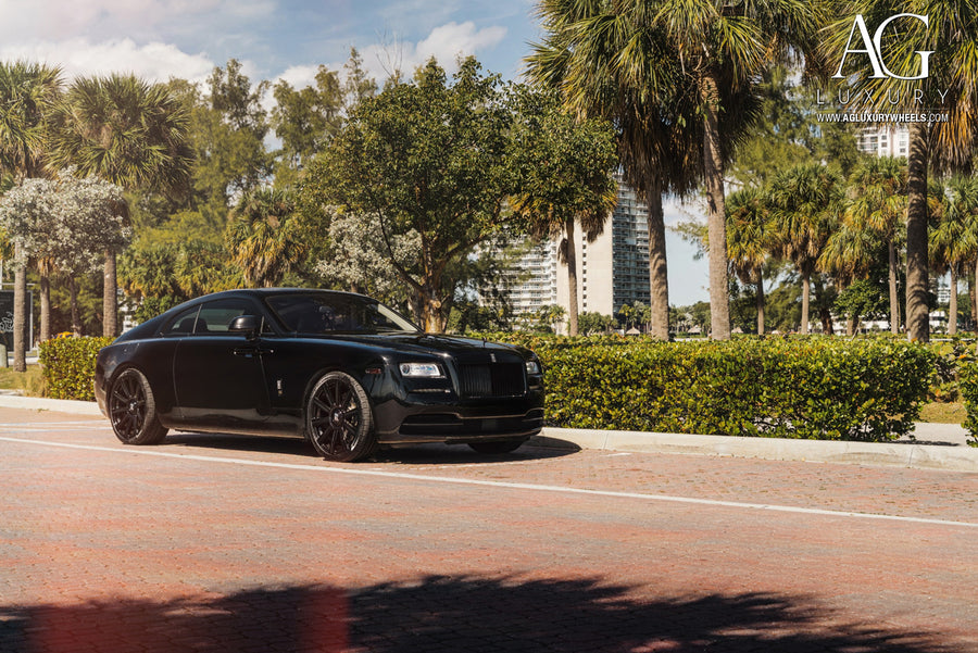 Rolls-Royce Wraith on AG Luxury AGL11 forged wheels in gloss black finish