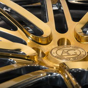 AG Luxury AGL12 brushed polished chrome duo-block forged wheel