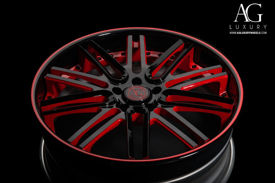AG Luxury AGL12 gloss black duo-block forged wheel