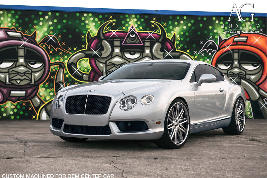 Bentley Continental GT on AG Luxury AGL12 forged wheels in brushed / polished finish