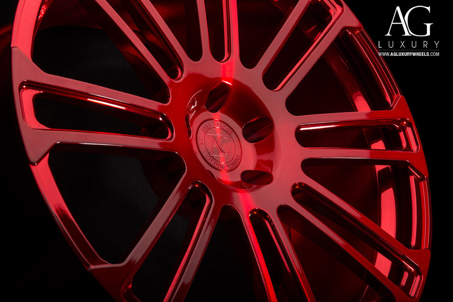 AG Luxury AGL14 brushed candy monoblock forged wheel