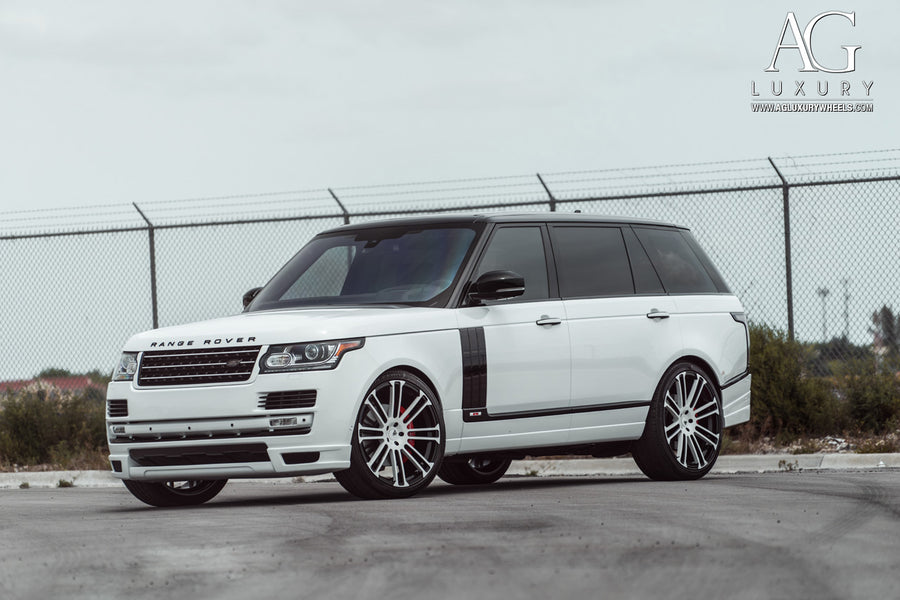 Land Rover Range Rover on AG Luxury AGL14 forged wheels in gloss white finish
