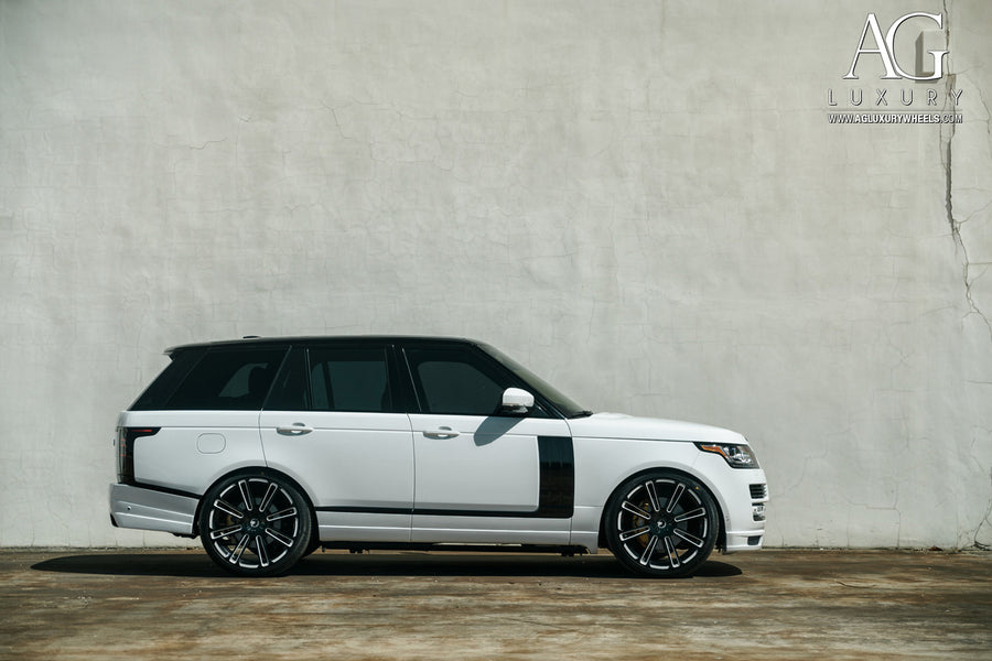 Land Rover Range Rover on AG Luxury AGL14 forged wheels in gloss black finish