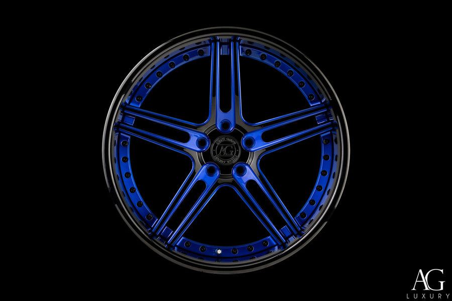 AG Luxury AGL15 brushed gloss black candy forged wheel