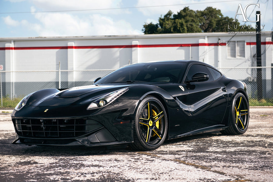 Ferrari F12 Berlinetta on AG Luxury AGL15 forged wheels in matte black finish