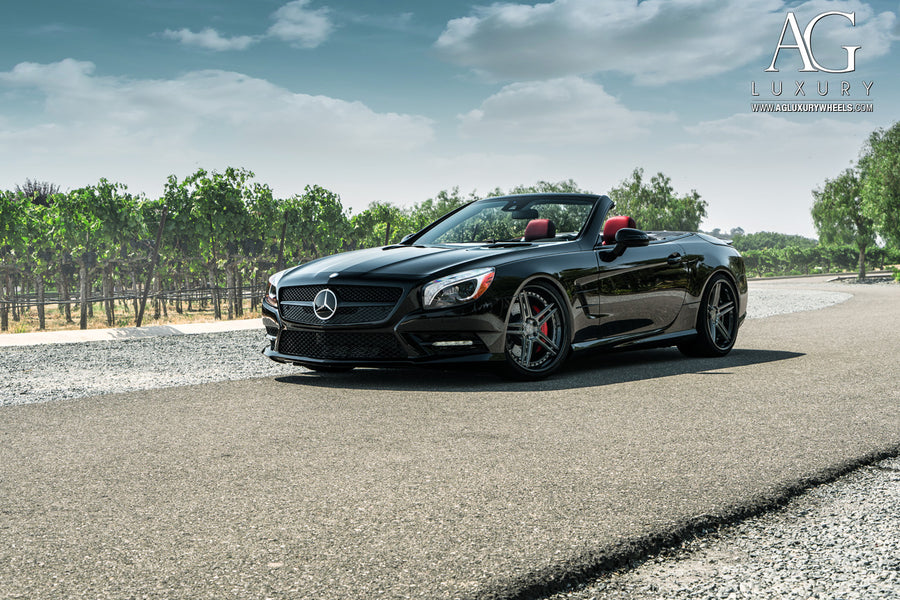 Mercedes-Benz SL550 on AG Luxury AGL15 forged wheels in brushed / grigio finish