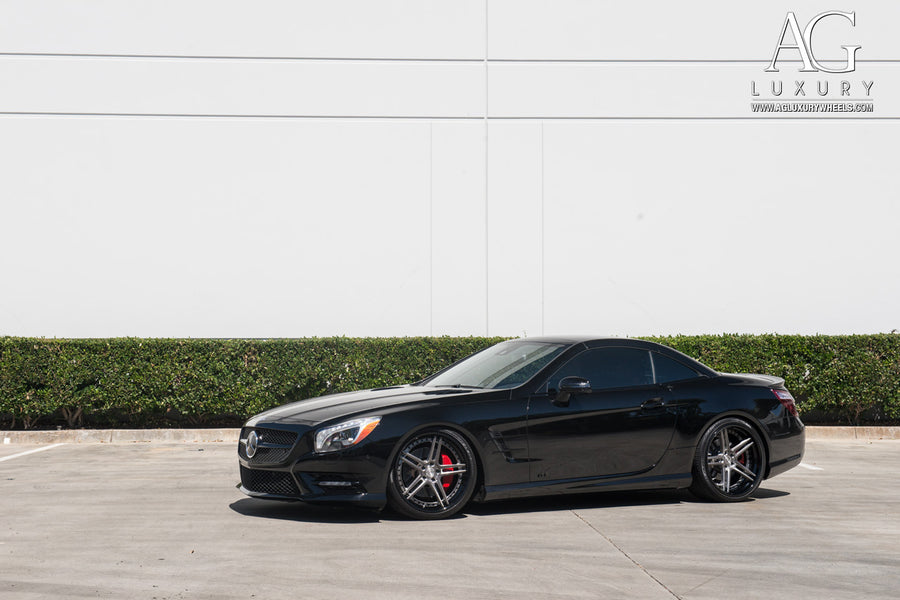 Mercedes-Benz SL550 on AG Luxury AGL15 forged wheels in brushed / grigio finish