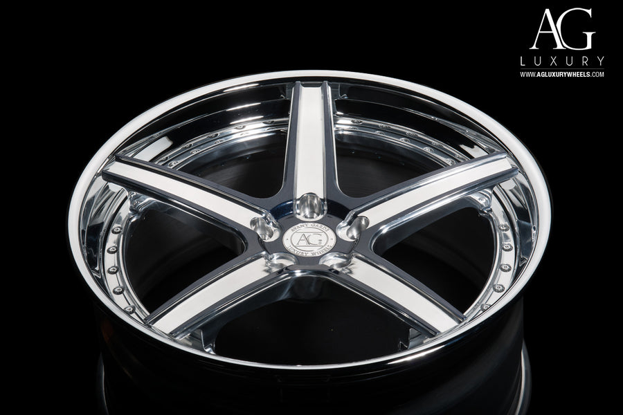 AG Luxury AGL16 chrome 3-piece forged wheel - view 2