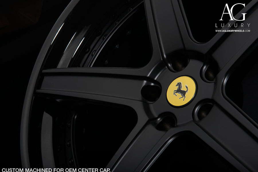 AG Luxury AGL16 gloss black matte black 3-piece forged wheel - view 2