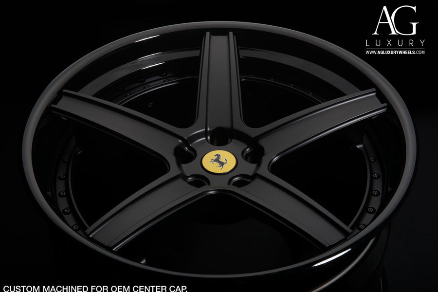 AG Luxury AGL16 gloss black matte black 3-piece forged wheel