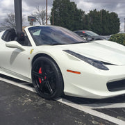 Ferrari 458 Italia on AG Luxury AGL16 forged wheels in gloss black finish