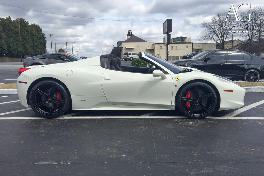 Ferrari 458 Italia on AG Luxury AGL16 forged wheels in gloss black finish - view 2