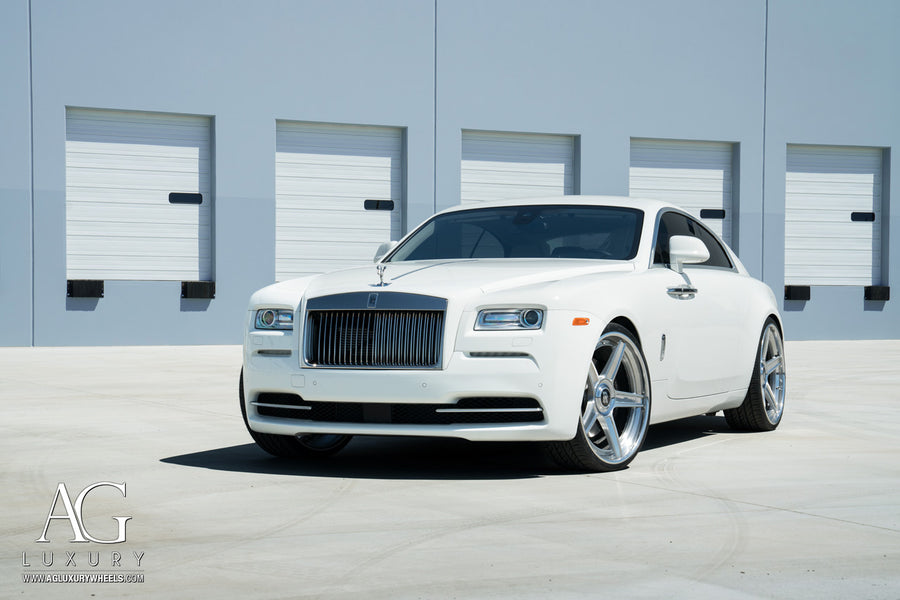 Rolls-Royce Wraith on AG Luxury AGL16 forged wheels in brushed / polished finish - view 2