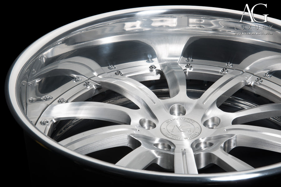 AG Luxury AGL17 brushed polished forged wheel