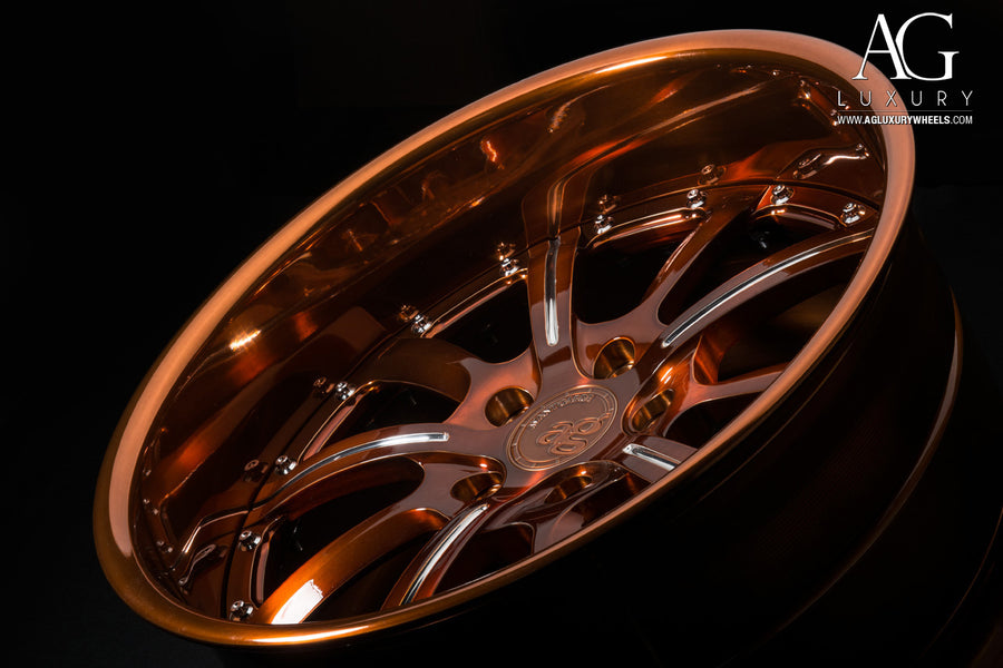 AG Luxury AGL17 brushed polished forged wheel